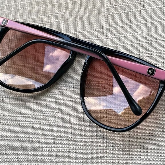 Vintage Bausch & Lomb Women Sunglasses BlackPink Big Face Eye Wear Made Italy main image 4